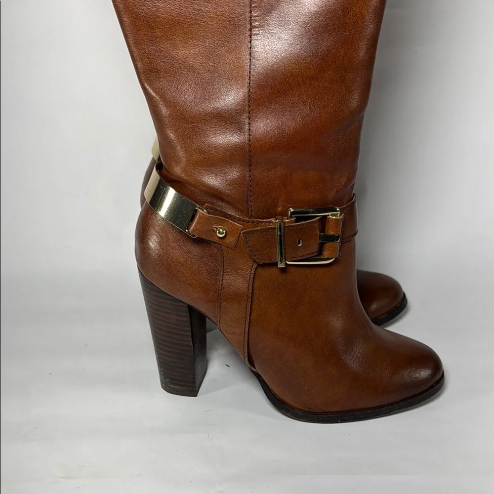 Aldo Brantingham Brown Knee-High Leather Boots 7.5 - Picture 7 of 10